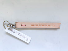 Load image into Gallery viewer, Three Tiny Words Elegant Leather Keychain