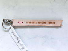 Load image into Gallery viewer, Three Tiny Words Elegant Leather Keychain