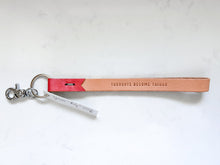Load image into Gallery viewer, Three Tiny Words Leather Keychain Wristlet