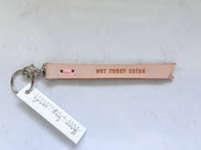 Load image into Gallery viewer, Three Tiny Words Elegant Leather Keychain

