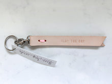 Load image into Gallery viewer, Three Tiny Words Elegant Leather Keychain
