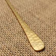 Load image into Gallery viewer, Artisan crafted Brass Pebbled Long Spoons
